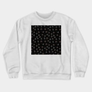 Black witch art nouveau floral crescent moon vintage print Crewneck Sweatshirt